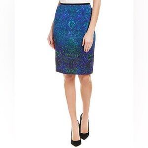 Elie Tahari Beatrice Pencil Skirt Emerald Green Size 10